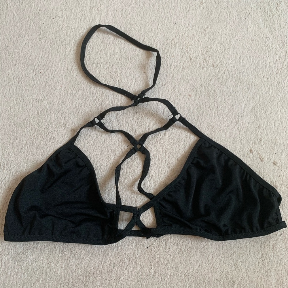 Spaghetti halter bralette